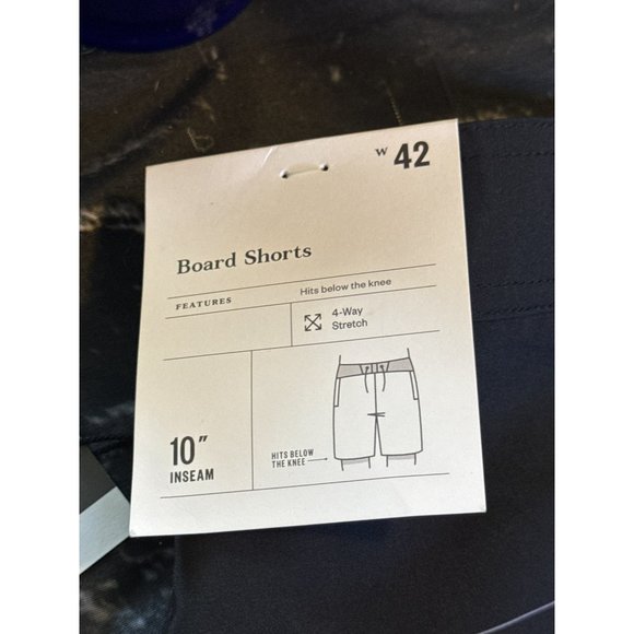 Goodfellow & Co Men's 10" Graves Striped Board Shorts, Charcoal, Size 42, NWT - Picture 3 of 6